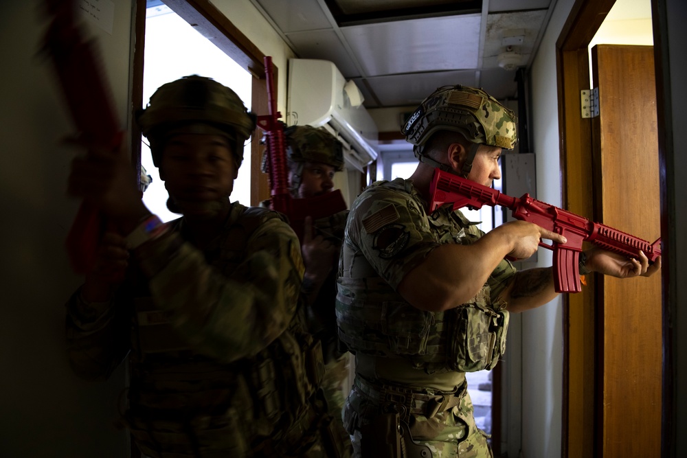 Security Forces Practices Close Quarters Battle