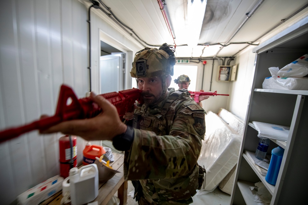 Security Forces Practices Close Quarters Battle