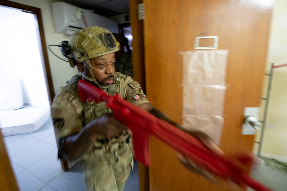 Security Forces Practices Close Quarters Battle