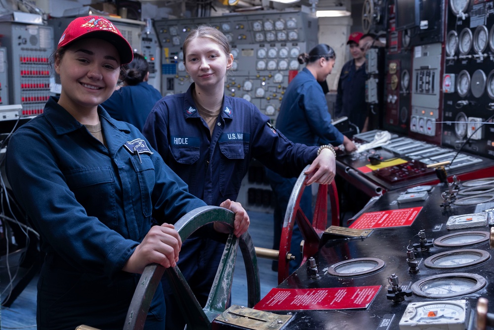 USS Bataan Stands Full Female Engineering Watch Team