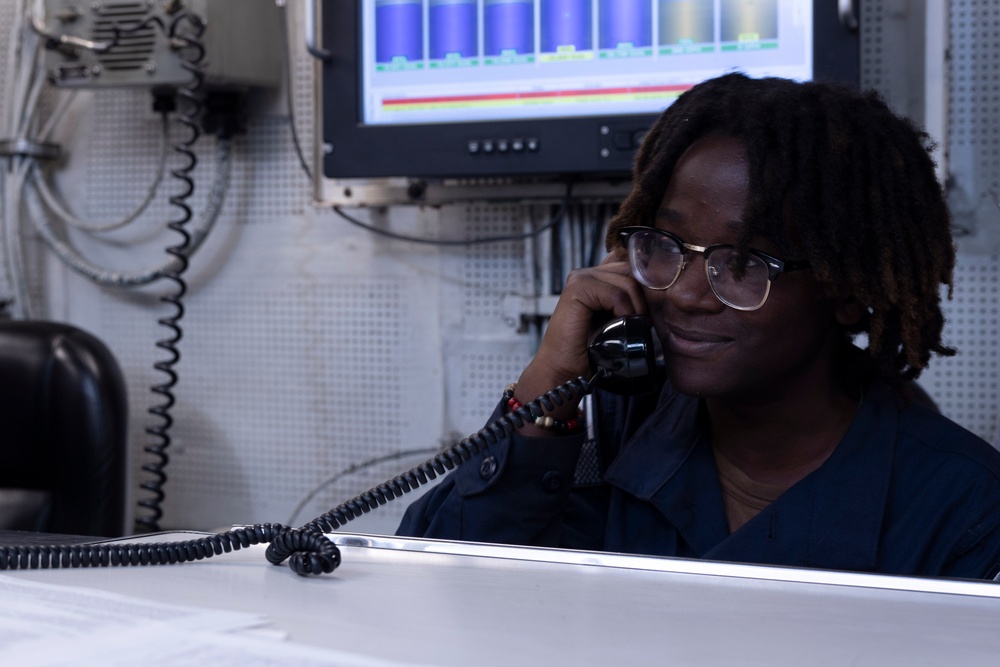 USS Bataan Stands Full Female Engineering Watch Team