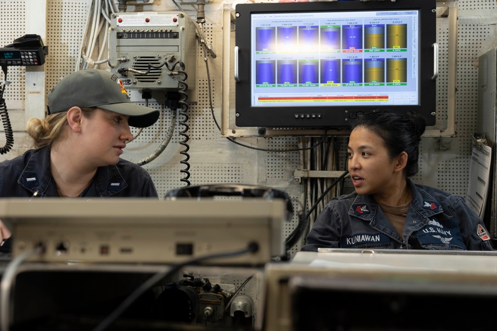 USS Bataan Stands Full Female Engineering Watch Team