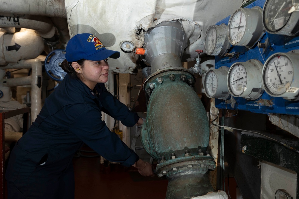 USS Bataan Stands Full Female Engineering Watch Team