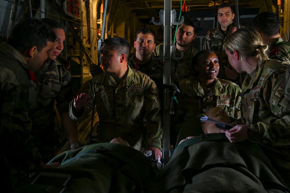 Combined in-flight AE training at African Lion 2024