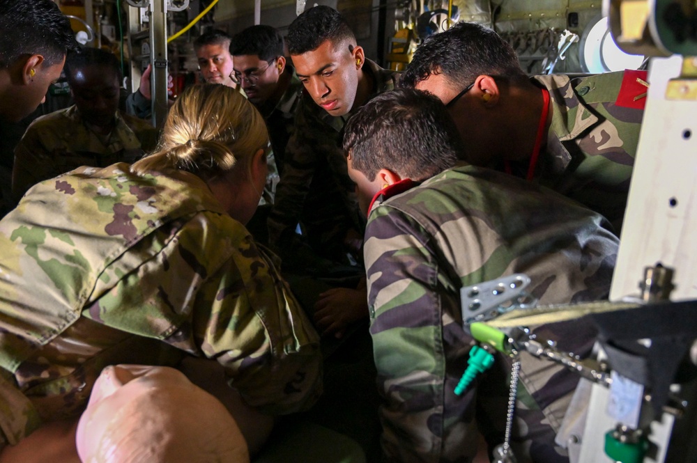 Combined in-flight AE training at African Lion 2024