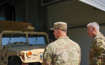 V Corps Commanding General visits 1st Cavalry Division Troopers at Camp Adazi