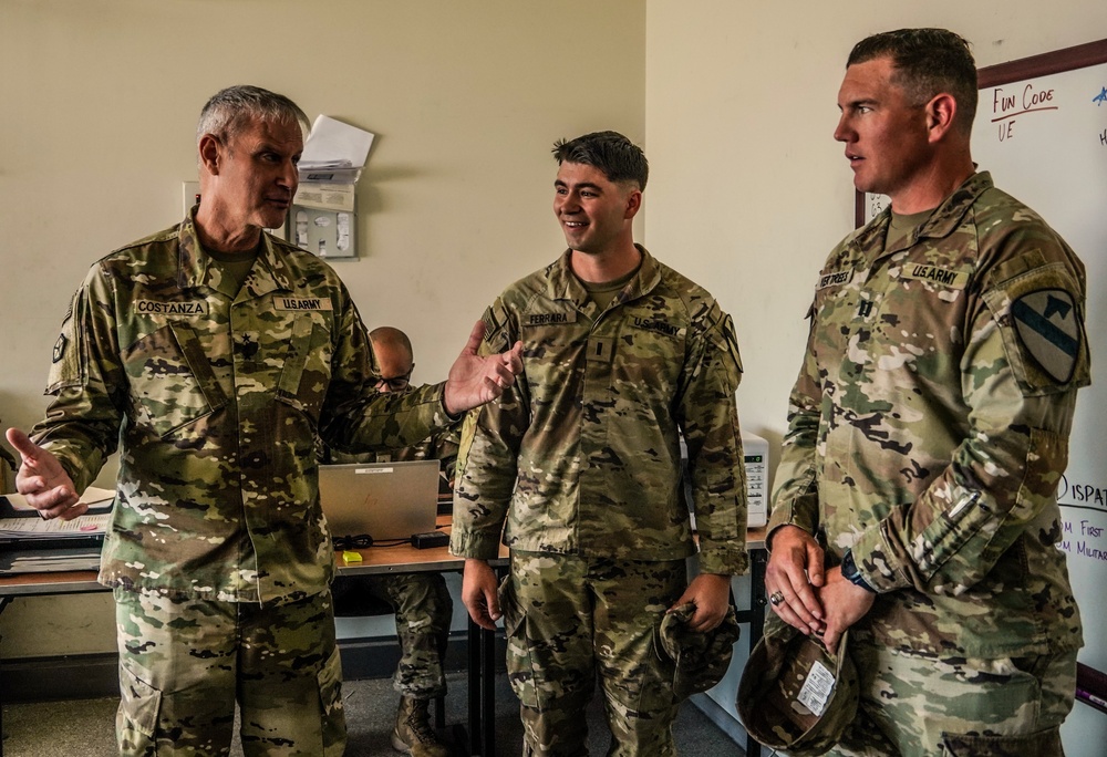 V Corps Commanding General visits 1st Cavalry Division Troopers at Camp Adazi