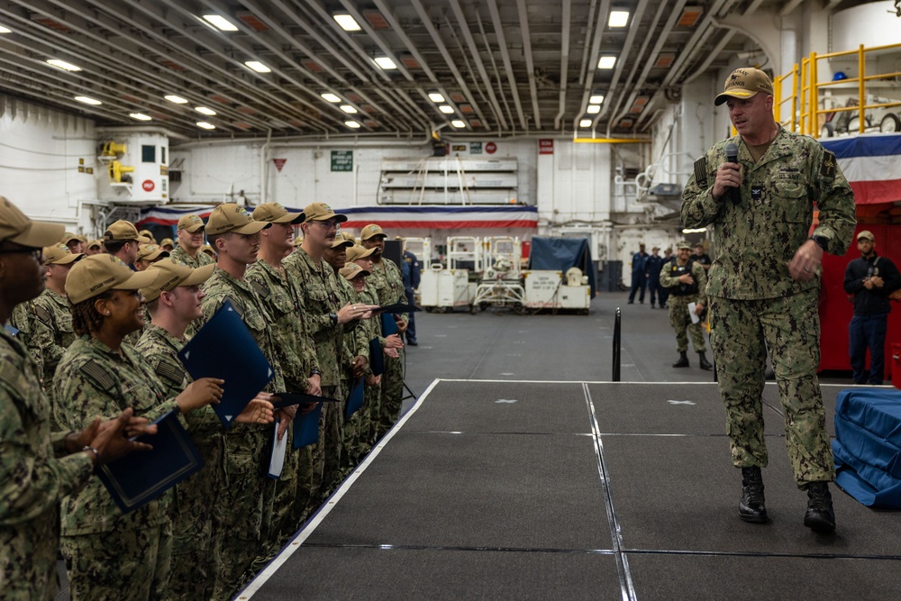 USS Bataan promotes Sailors