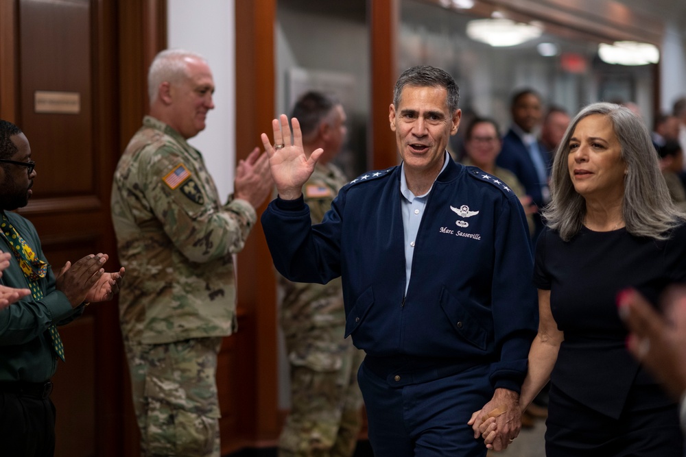 Vice Chief of the National Guard Bureau Lt. Gen. Sasseville Receives Clap-Out Ceremony at the Pentagon