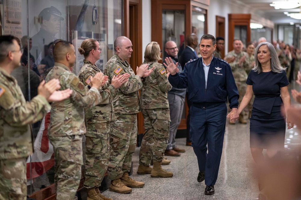 Vice Chief of the National Guard Bureau Lt. Gen. Sasseville Receives Clap-Out Ceremony at the Pentagon