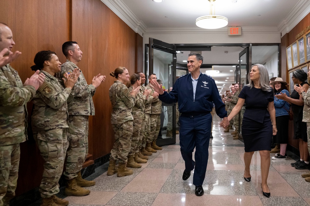 Vice Chief of the National Guard Bureau Lt. Gen. Sasseville Receives Clap-Out Ceremony at the Pentagon