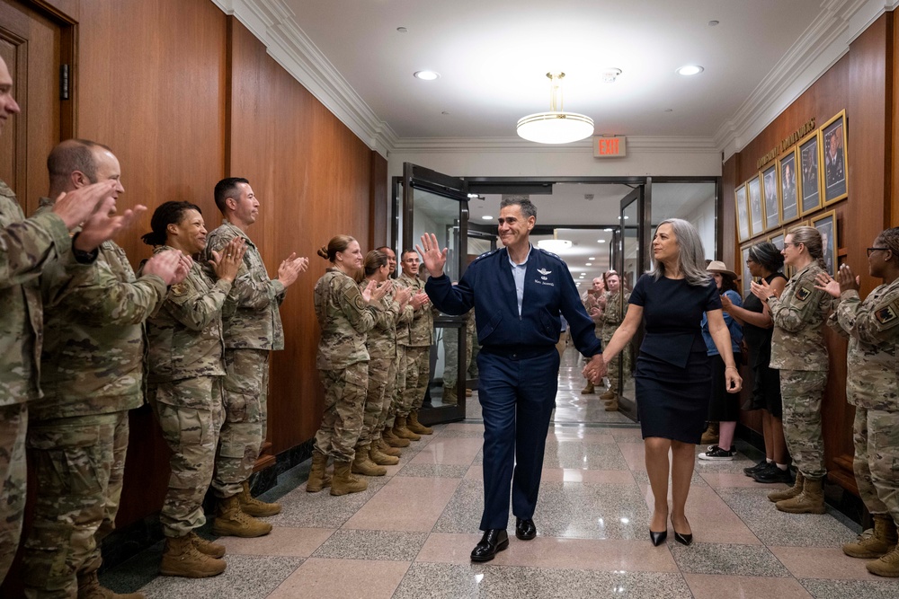 Vice Chief of the National Guard Bureau Lt. Gen. Sasseville Receives Clap-Out Ceremony at the Pentagon