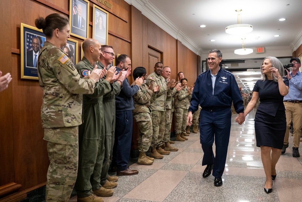 Vice Chief of the National Guard Bureau Lt. Gen. Sasseville Receives Clap-Out Ceremony at the Pentagon