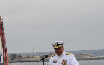 U.S. Coast Guard Cutter Munro holds a change of command ceremony