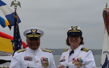 U.S. Coast Guard Cutter Munro holds a change of command ceremony