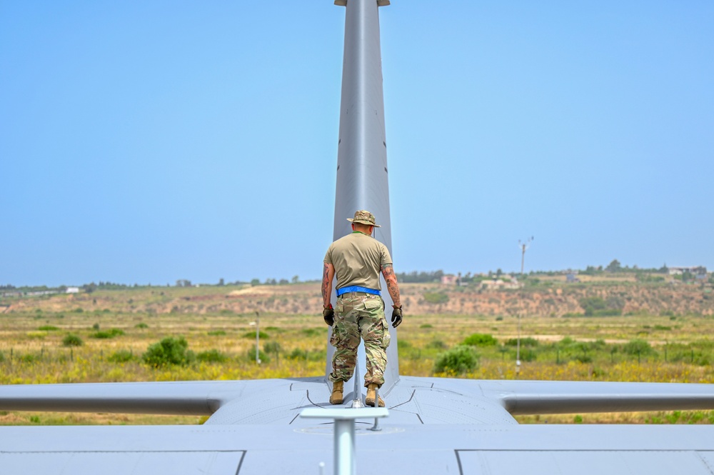 Maintainers complete BPO on a C-130H3 Hercules at African Lion 24