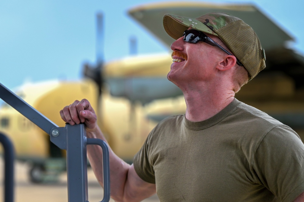 Maintainers complete BPO on a C-130H3 Hercules at African Lion 24