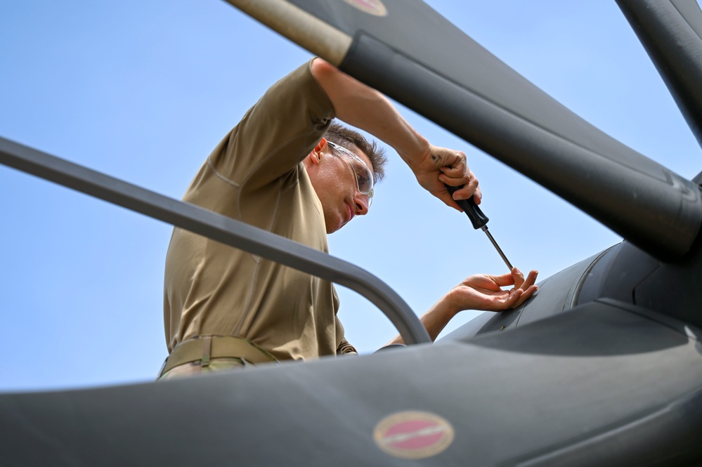 Maintainers complete BPO on a C-130H3 Hercules at African Lion 24