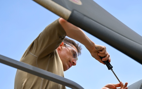 Maintainers complete BPO on a C-130H3 Hercules at African Lion 24
