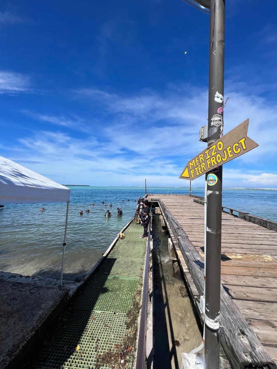 Volunteers conduct Merizo Pier underwater clean up