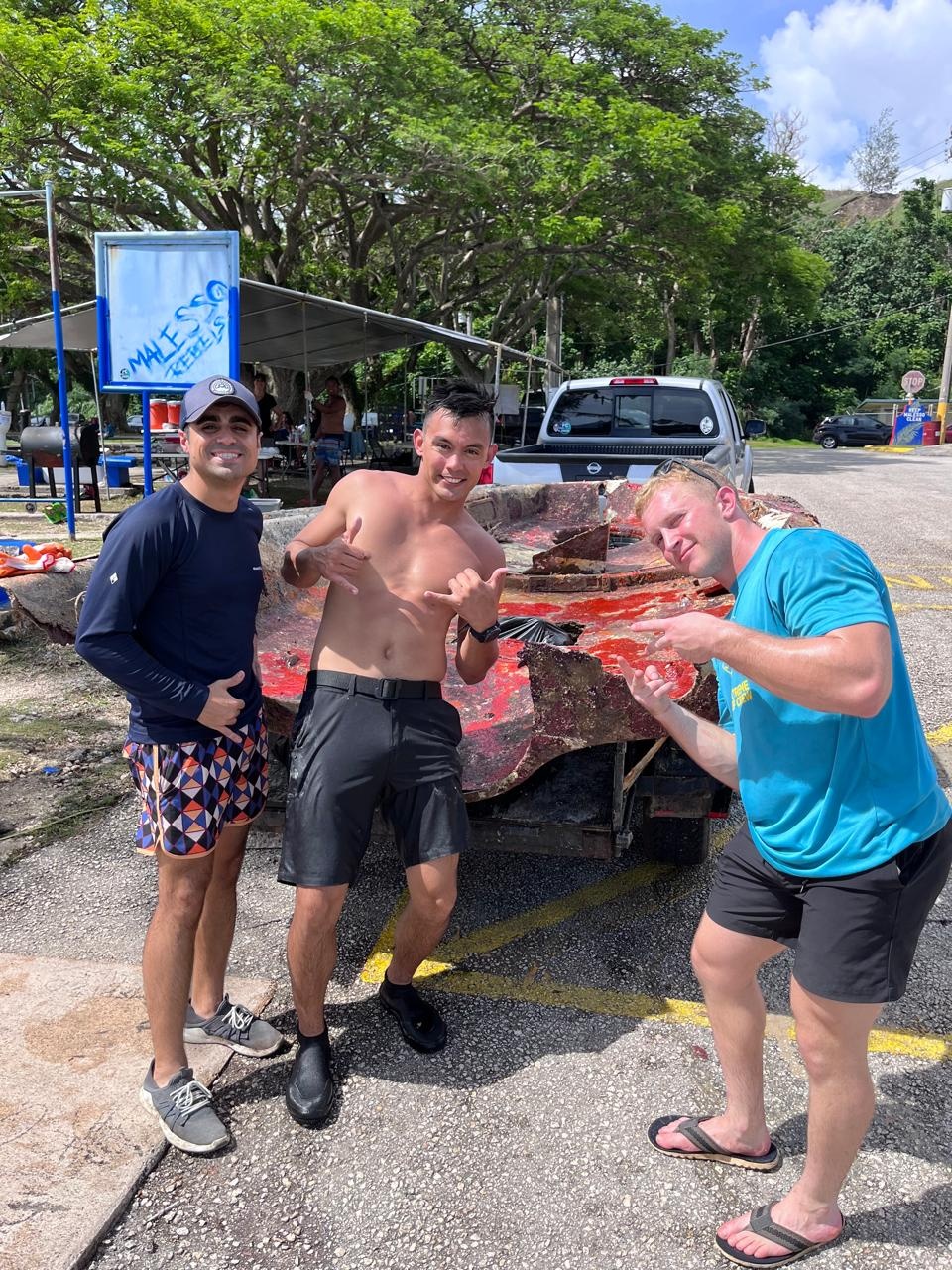 Volunteers conduct Merizo Pier underwater clean up