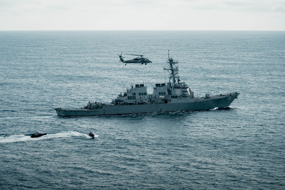 Porter Participates in VBSS drills with Argentine Navy