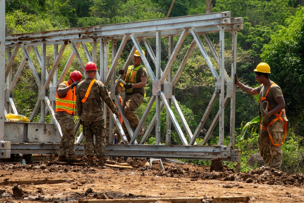 84th Engineer Battalion builds drop zone bridge on Fort Magsaysay