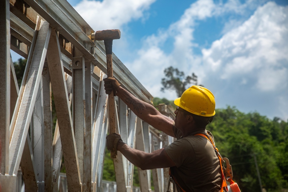 84th Engineer Battalion builds drop zone bridge on Fort Magsaysay