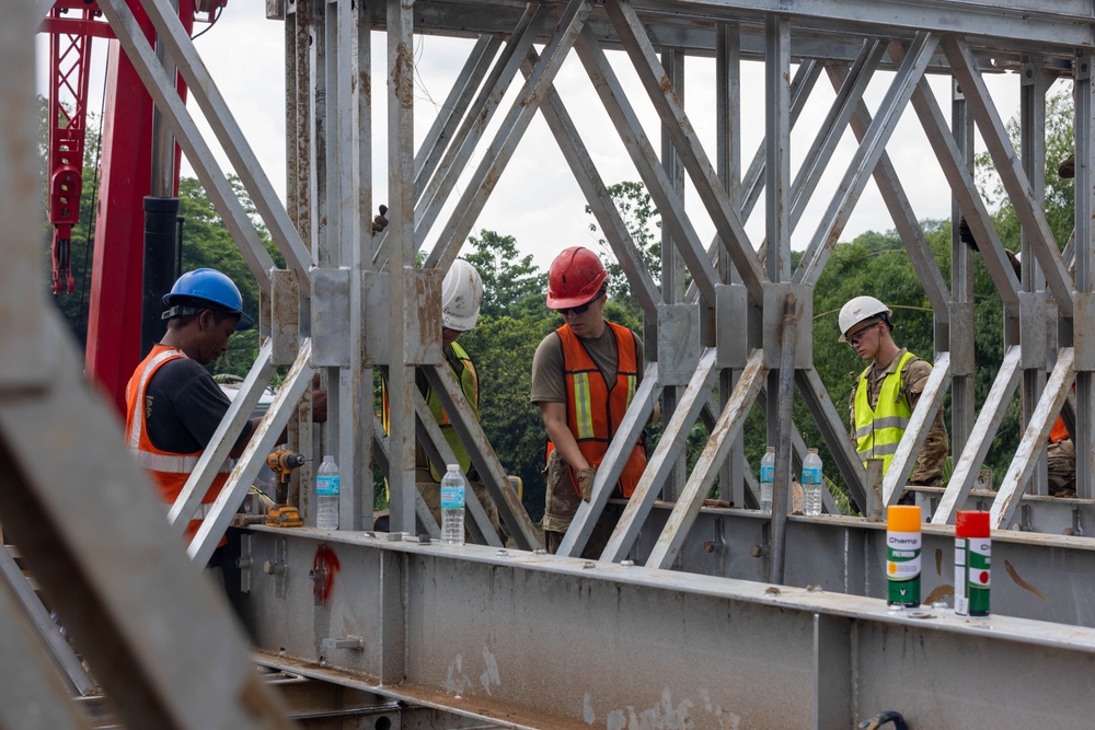 84th Engineer Battalion builds drop zone bridge on Fort Magsaysay