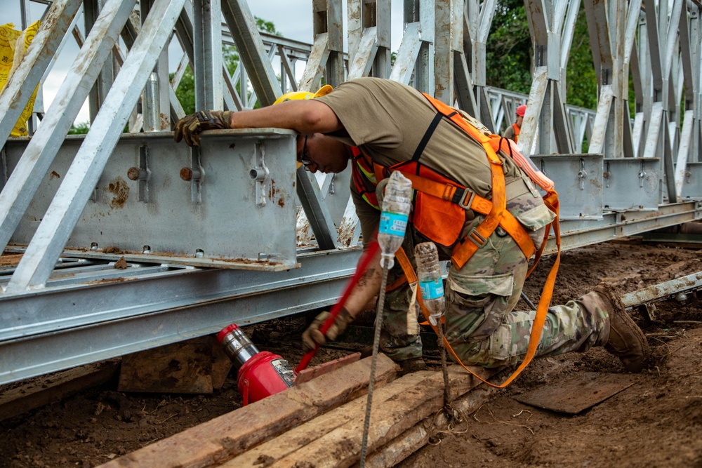 84th Engineer Battalion builds drop zone bridge on Fort Magsaysay