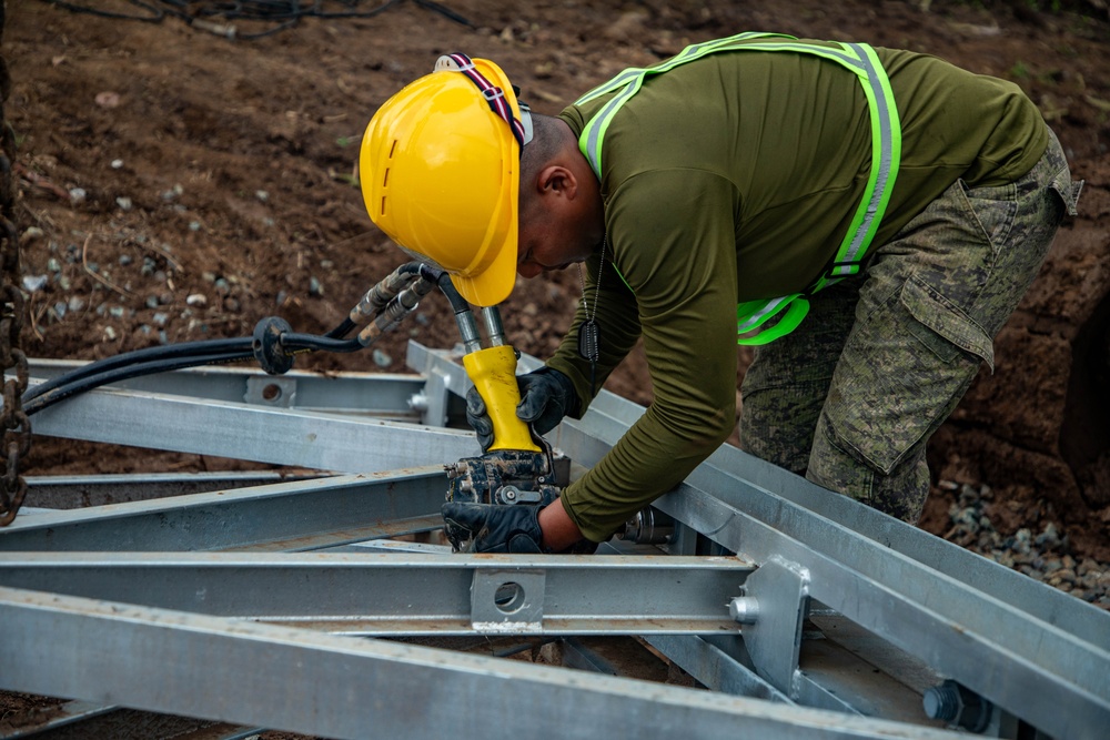 84th Engineer Battalion builds drop zone bridge on Fort Magsaysay