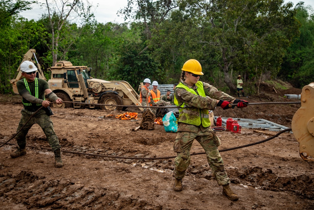 84th Engineer Battalion builds drop zone bridge on Fort Magsaysay