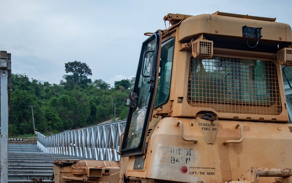 Bridging the gap: 130th Engineer Brigade builds drop bridge on Fort Magsaysay