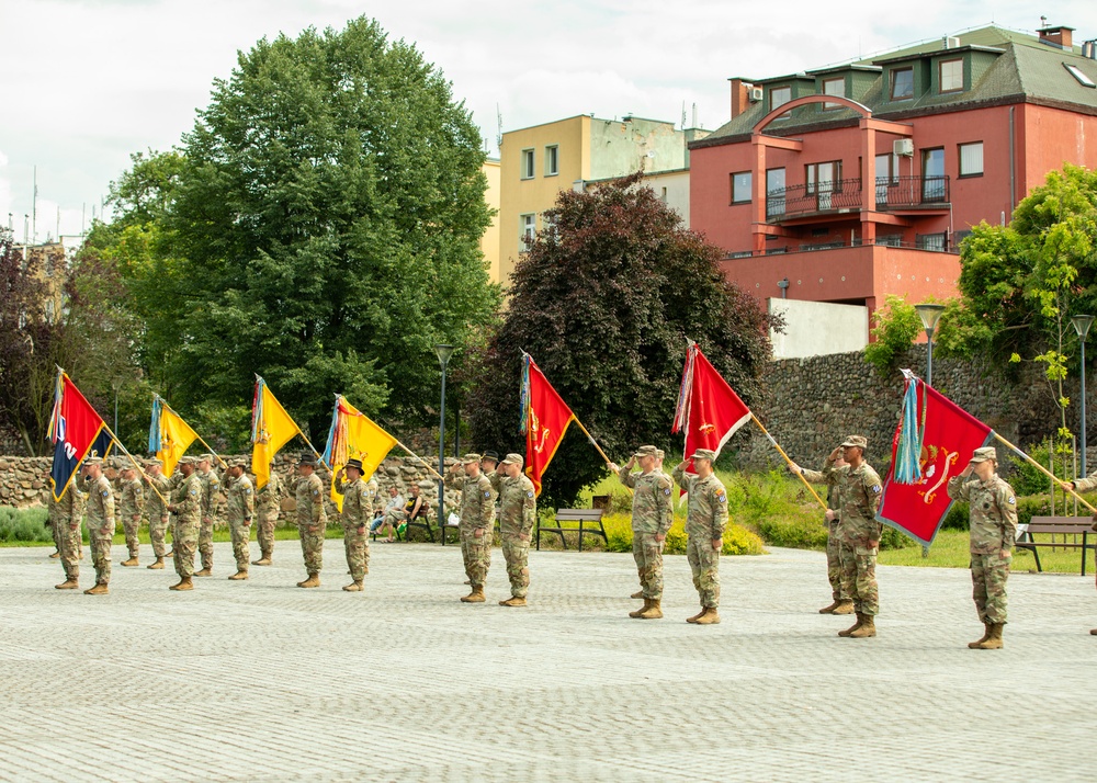 1st Armored Brigade Combat Team, 1st Cavalry Division Transfer of Authority Ceremony in Zagan, Poland