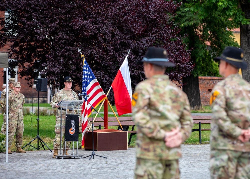 1st Armored Brigade Combat Team, 1st Cavalry Division Transfer of Authority Ceremony in Zagan, Poland