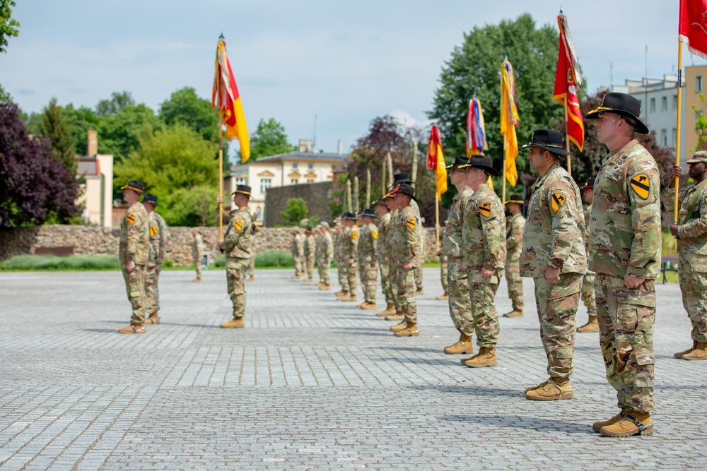 1st Armored Brigade Combat Team, 1st Cavalry Division Transfer of Authority Ceremony in Zagan, Poland