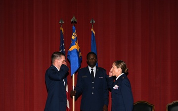 Lt. Col. Tracy Maestas assumes command of 452nd Force Support Squadron