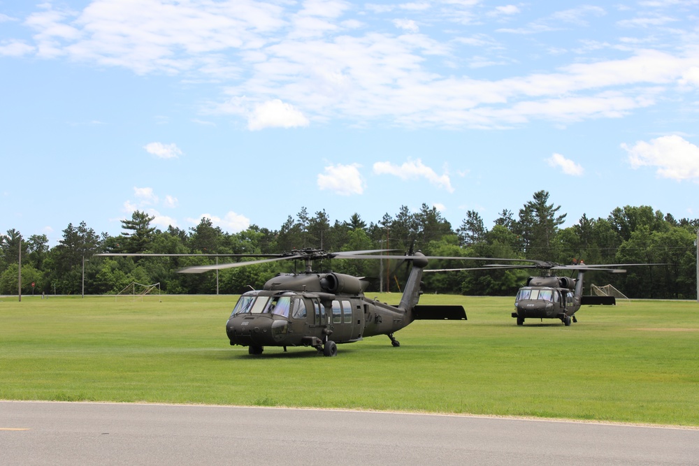 June 2024 UH-60 Black Hawk helicopter operations at Fort McCoy