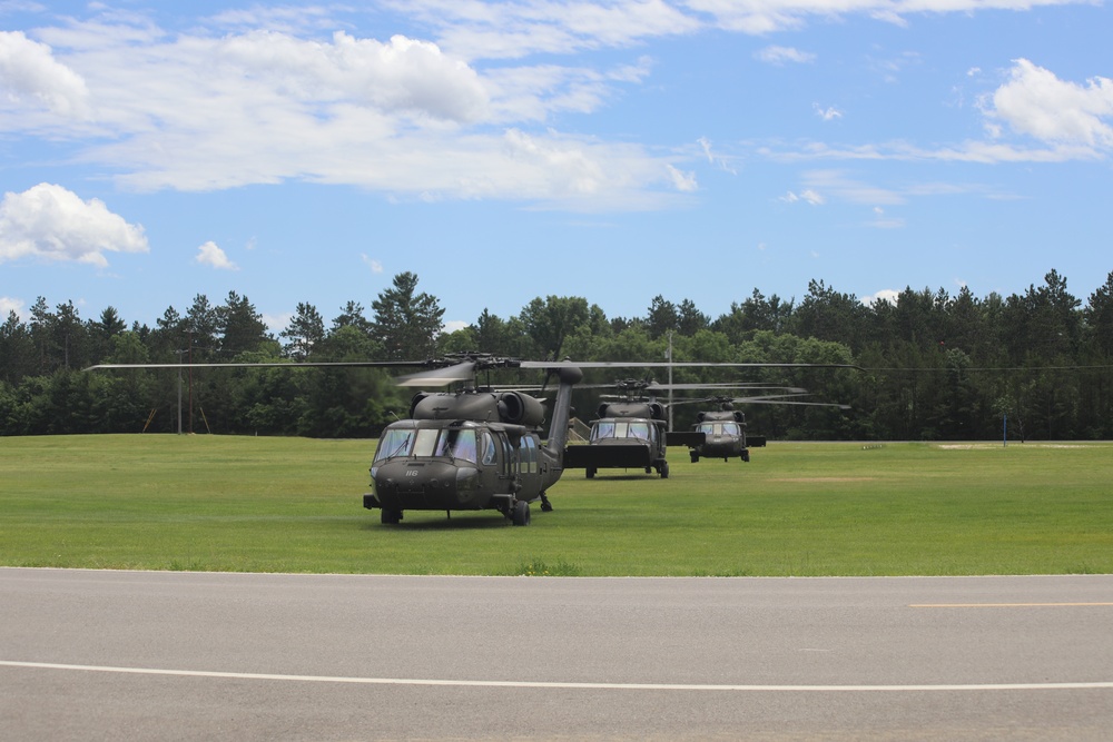 June 2024 UH-60 Black Hawk helicopter operations at Fort McCoy