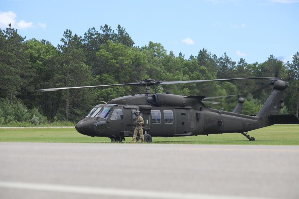 June 2024 UH-60 Black Hawk helicopter operations at Fort McCoy