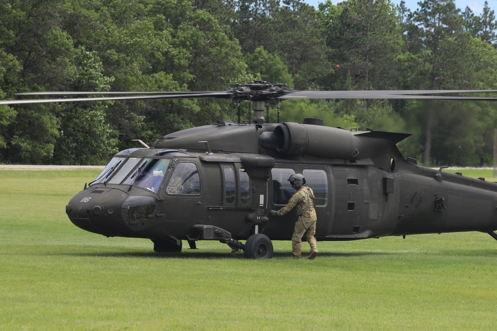 June 2024 UH-60 Black Hawk helicopter operations at Fort McCoy