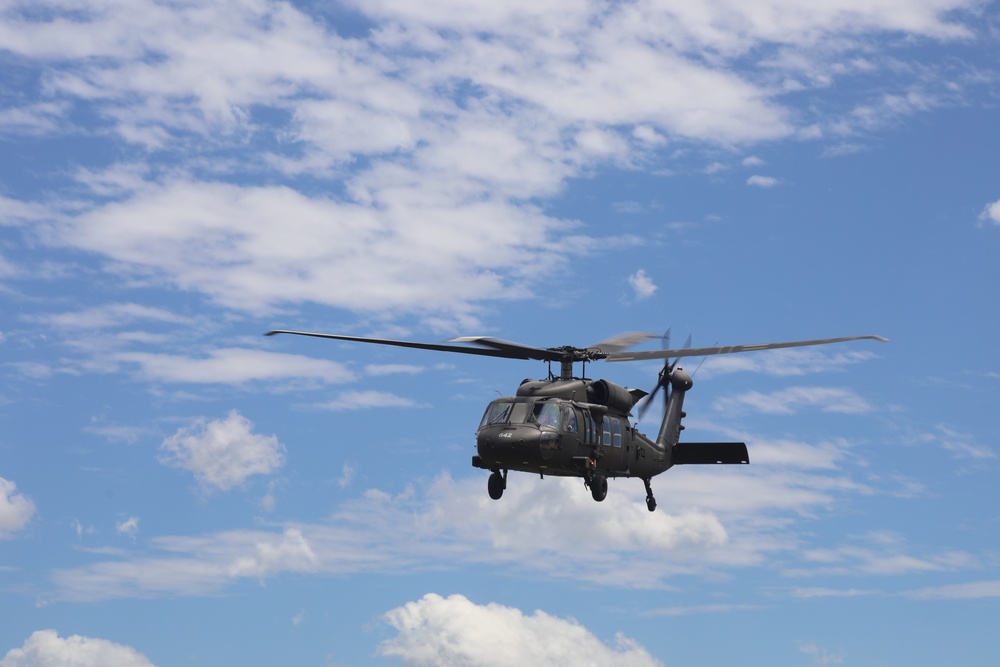 June 2024 UH-60 Black Hawk helicopter operations at Fort McCoy