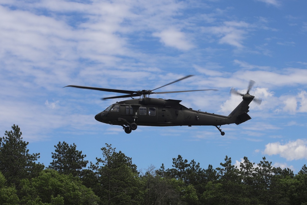 June 2024 UH-60 Black Hawk helicopter operations at Fort McCoy