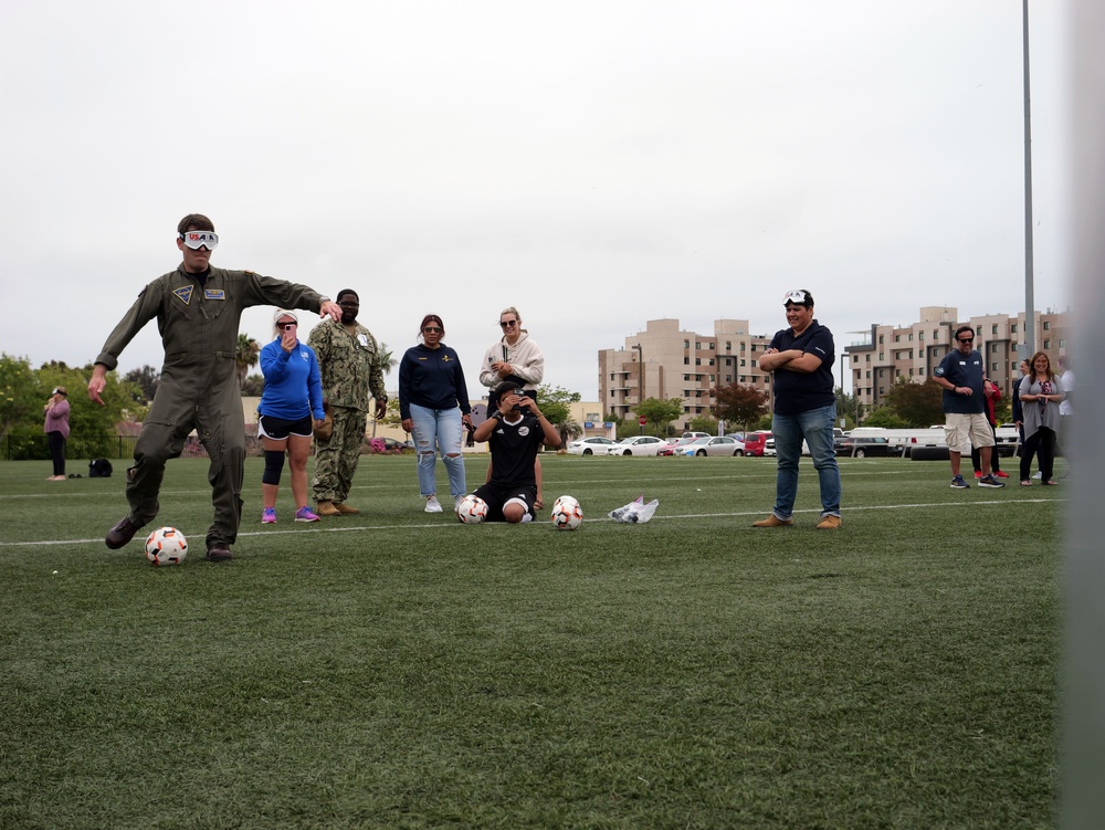 USA Men’s National Blind Soccer Team Visits Sailors