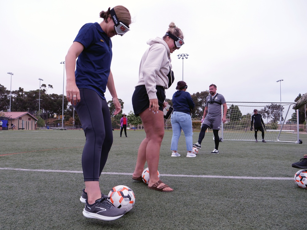 USA Men’s National Blind Soccer Team Visits Sailors