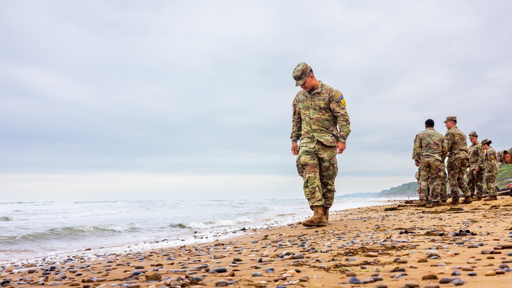 529th MPs Visits Omaha Beach