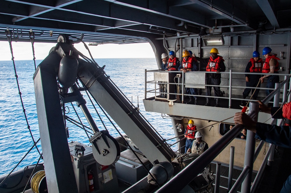 USS Ronald Reagan (CVN 76) Sailors conduct small boat operations