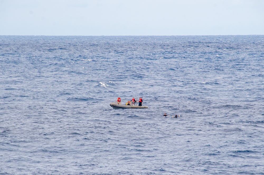 USS Ronald Reagan (CVN 76)  Sailors conduct small boat operations