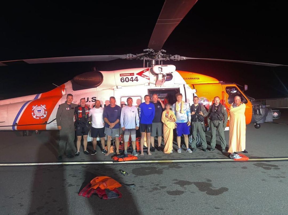 Coast Guard rescues child, 7 adults 36 miles offshore Boca Grande