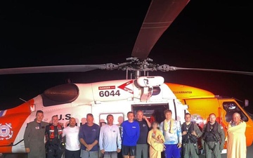 Coast Guard rescues 1 child, 7 adults 36 miles offshore Boca Grande